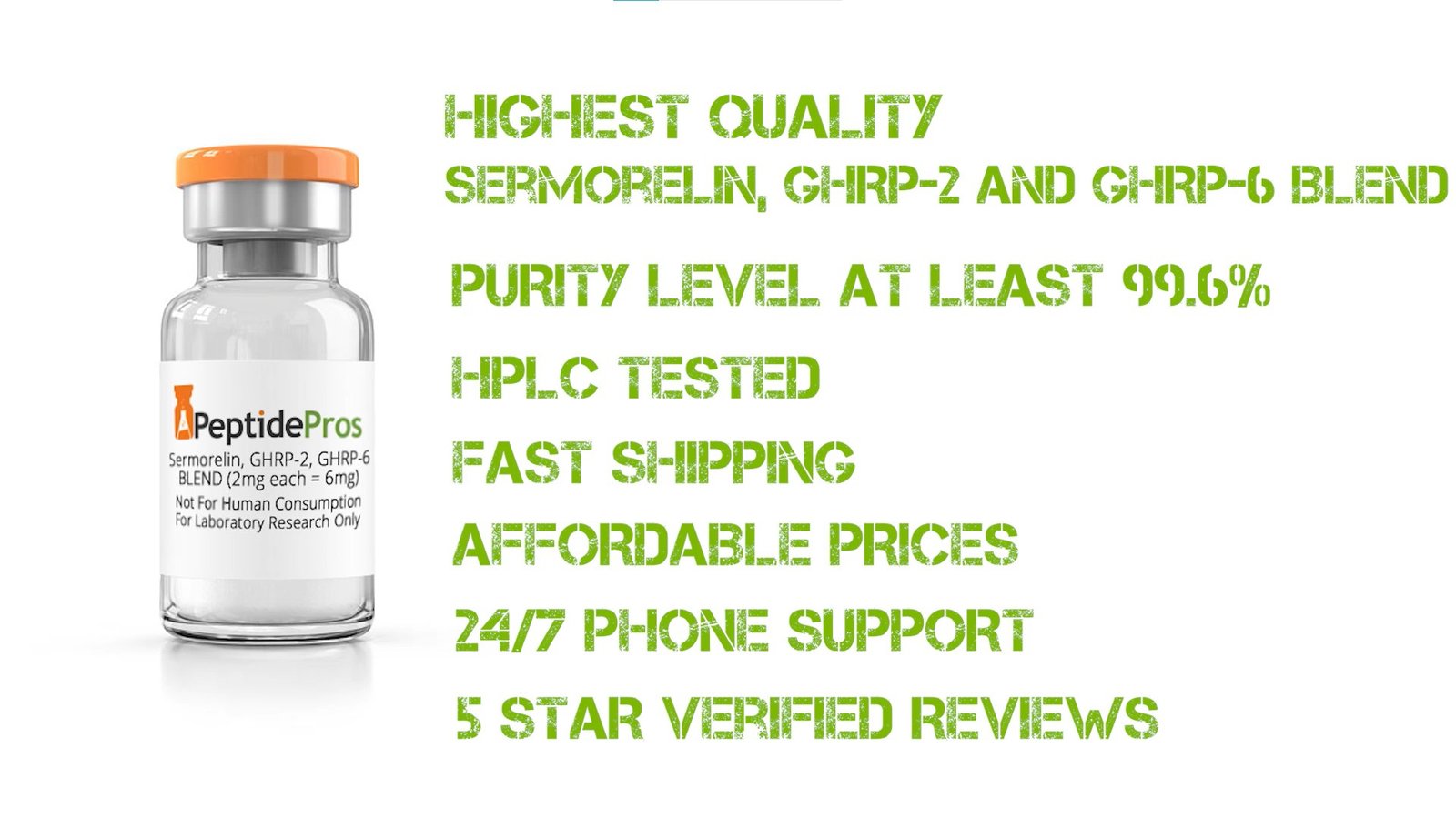 GHRP-2 and GHRP-6 BLEND (2mg each = 6mg)